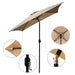 6.5Ft Square Patio Umbrella with Crank and Tilt - Tan