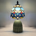 Tiffany Stained Glass Mushroom Table Lamp 12.5 Inch -Blue Jewelry
