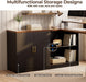 63" L Shaped Executive Desk with Drawers & Monitor Stand, Corner Desk