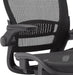 Ergonomic High-Back Desk Chair, Comfortable Flip-Up Armrests, Contoured Mesh Seat, Swivel, Black, 25.5"D X 26.25"W X 49.25"H