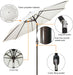 9' Outdoor Patio Umbrella, Outdoor Table Umbrella, Yard Umbrella, Market Umbrella with 8 Sturdy Ribs, Push Button Tilt and Crank
