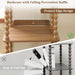FourTier Bookcase SpindleLeg Open Shelves Caramel Tan