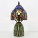 Tiffany Stained Glass Mushroom Table Lamp 12.5 Inch -Purple Jewelry