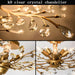 Crystal Chandelier 31in Diameter Brushed Gold Finish