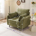 Oversized Accent Chair with All Seats Storage,Comfy Living Room Chairs with 2 Throw Pillow,Upholstered Mid-Century Armchair,24.5'' Deep Seat,Reading Chair for Bedroom,Office,Chenille,Green