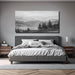 Grey Pictures Wall Decor Forest Artwork Mountain Canvas Painting Landscape Wall Art Prints for Living Room Bedroom Home Hanging Decor 24X48 Inch