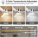 52 Inch Silver Ceiling Fan with Lights and Remote High CFM 3 Blades
