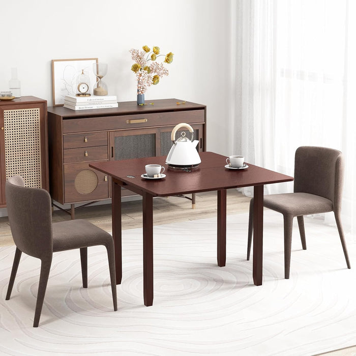 40" Foldable Rectangle Dining Table, Wooden Kitchen Table for 2-4