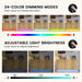63" Sideboard Buffet Cabinet with Storage, Large Coffee Bar Cabinet with RGB Lights and Power Outlet, Modern Console with 4 Doors for Kitchen and Living Room, Wood Color