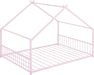 Metal Full Size Bed Playhouse Roof MontessoriStyle