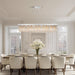 K9 Crystal Rectangular Chandelier 10 Light ChromeFinish
