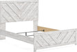 Signature Design by Ashley Cayboni Farmhouse Queen Panel Bed, Foundation or Box Spring Needed, Whitewash