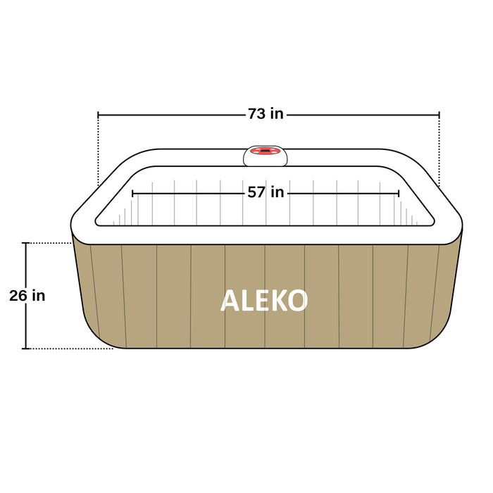 ALEKO Inflatable Improved Version 6 Prs Hot Tub 250 Gallon up to 130 Bubble Jets