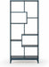 Geometrix Bookcase 72" H / 100% Solid Wood/Deep Ocean Blue Finish