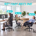 Ergonomic Office Chair with Footrest, 90-160° Reclining Mesh Desk Chair