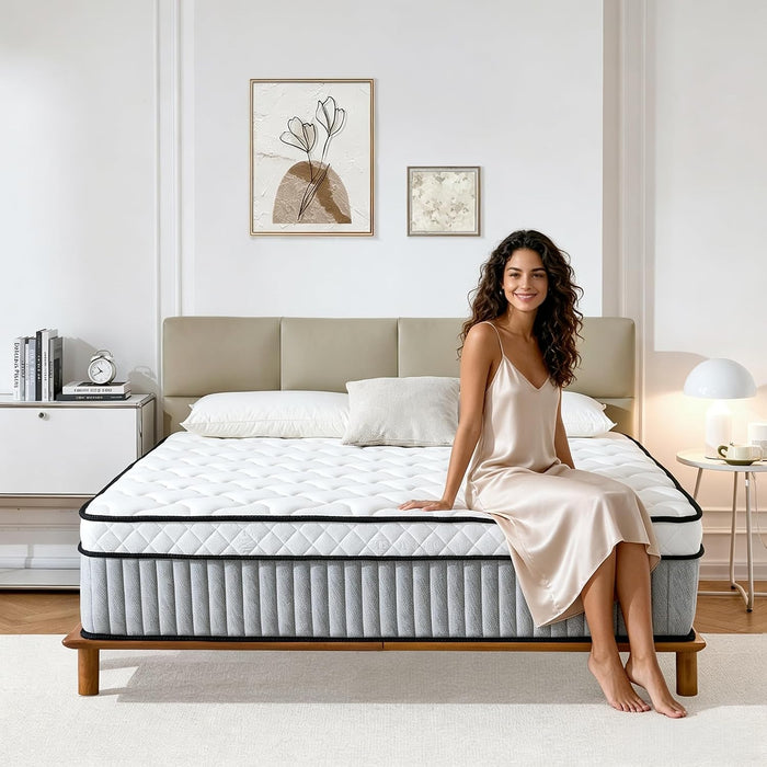 Queen Mattress 12 Inch,Hybrid Queen Size Mattress in a Box