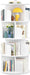 Rotating Corner Bookshelf 360 Degree White Storage