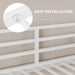 White Metal Bunk Bed TwinOverFull HeavyDuty Railings