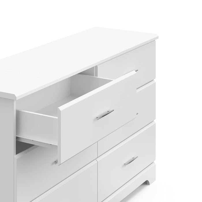 White 6-Drawer Dresser for Kids