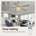 52" Crystal Chandelier Ceiling Fan with Lights - (Glam, Chrome)