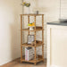FourTier Bookcase SpindleLeg Open Shelves Caramel Tan