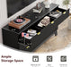 Black Dresser 9 Drawer Dresser for Bedroom, 57''Wide Fluted Wooden Dresser Storage Cabinet and Chest of Drawers with Metal Handle, Storage Organizer for Living Room, Hallway, Entryway