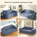 Sofa-In-A-Box, Memory Foam 3-Seater Couch, No Installation & Easy to Transport, Deep Seat Modern Sofa with Corduroy Fabric, Couch for Living Room, Bedroom, Apartment, Home Office,Grey