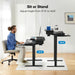 48" X 26" Electric Standing Desk with 2 Drawers & 26.7" Large Keyboard Tray, C-Clamp Mount Compatible, Adjustable Computer Desk for Home Office, Stand up Desk with 4 Height Presets, Black