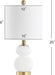 TwentyInch Shimmering White Brushed Brass Table Lamp