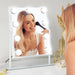 Vanity Mirror with Light Lighted Makeup Mirror Vanity Makeup Mirror Smart Touch Control 3Colors Dimable Light Detachable 10X Magnification 360°Rotation(White)