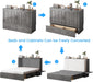 Queen Murphy Cabinet Bed With HiddenStorage Drawer