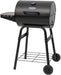 ® King-Griller Gambler Charcoal Grill and Smoker with Damper Smoke Control, Cast Iron Grates, and Side Shelf, 315 Cooking Square Inches in Black, Model E1416