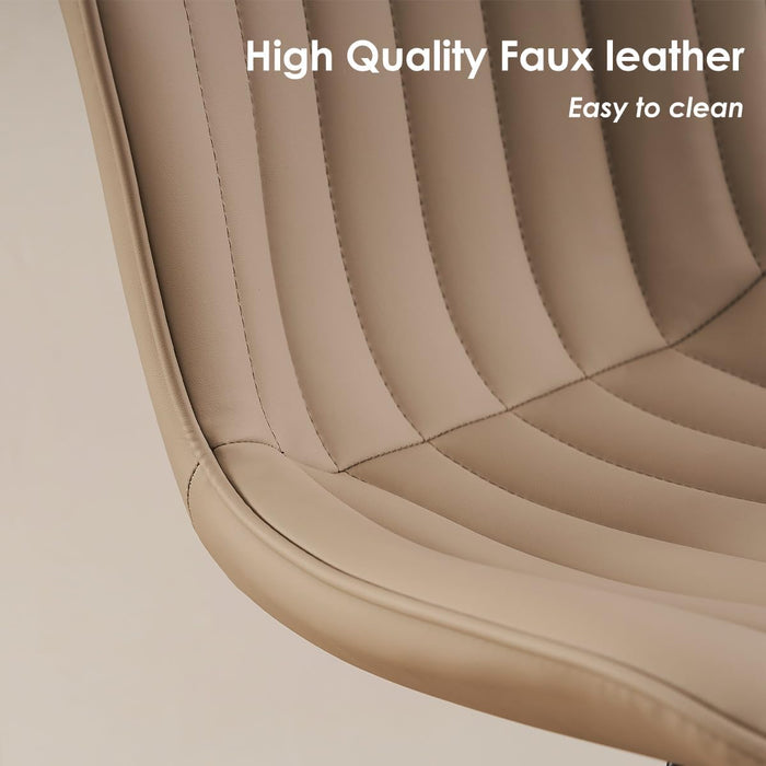 Counter Height Bar Stools Kitchen Island Barstools Set of 2 Adjustable Swivel Counter Stool Bar Height Island Chairs with Back, Khaki