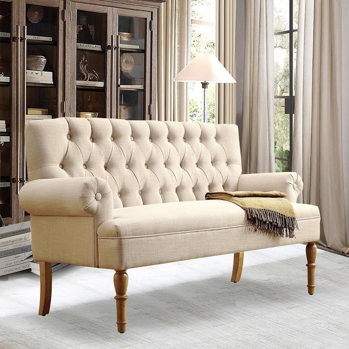 Beige Loveseat Sofa for Living Room