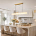 Gold Alabaster Linear Chandelier,40In,3000K