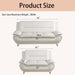 Sectional Sofa Sets, Living Room Furniture Sets Modern Faux Leather Sofa Couch 5-Seat Sofa for Living Room(A-Creamy White, Sofa+Loveseat)