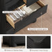 Black Dresser for Bedroom with 6 Drawers, 48" Tall Modern Chest of Drawers with Unique Thickened Foot, Rounded Corner Design, Wooden Dresser Organizer for Bedroom, Living Room, Hallway