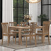 Wooden Dining Room Chairs Set of 6, Spindle High Back Windsor Kitchen Side Chair, Farmhouse Dining Chairs for Kitchen, Dining Room, Light Brown