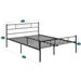 3-Piece Modern Bedroom Sets Include Full Bed Frame + 2 Brown Nightstands