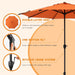 9FT Lyon Outdoor Patio Umbrella Outdoor Table Umbrella with Crank Market Umbrella 8 Sturdy Ribs UV Protection Waterproof and Push Button Tilt for Garden Deck Backyard Pool,Orange
