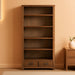 Mission Quarter Sawn Oak Bookcase with 2-Drawers & Open Shelves