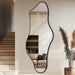 Irregular Mirror 63"X24" Cloud Vanity Mirror Wall Decor, Black