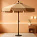 9Ft Olefin Valance Patio Umbrella Light Brown