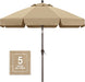 9Ft Olefin Valance Patio Umbrella Light Brown