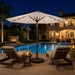 9' Solar LED Patio Umbrella with Tilt & Crank|8 Sturdy Ribs,Uv Protection,Outdoor Market Table Umbrella for Deck,Lawn,Pool,Backyard(Beige)