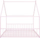 Metal Full Size Bed Playhouse Roof MontessoriStyle