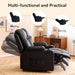 Living Room Furniture Set,Faux Leather Manual Recliner Sofa Sets with Cup Holders,Reclining Couch,Loveseat and Armchair,3,Black