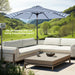 Patio Market Outdoor Table Umbrella with Push Button Tilt and Crank, Large Sun Umbrella with Sturdy Pole & Fade Resistant Canopy, Easy to Set