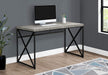 I 7451 Computer Desk, Home Office, Laptop, Work, Metal, Laminate, Grey, Black, Contemporary, Modern