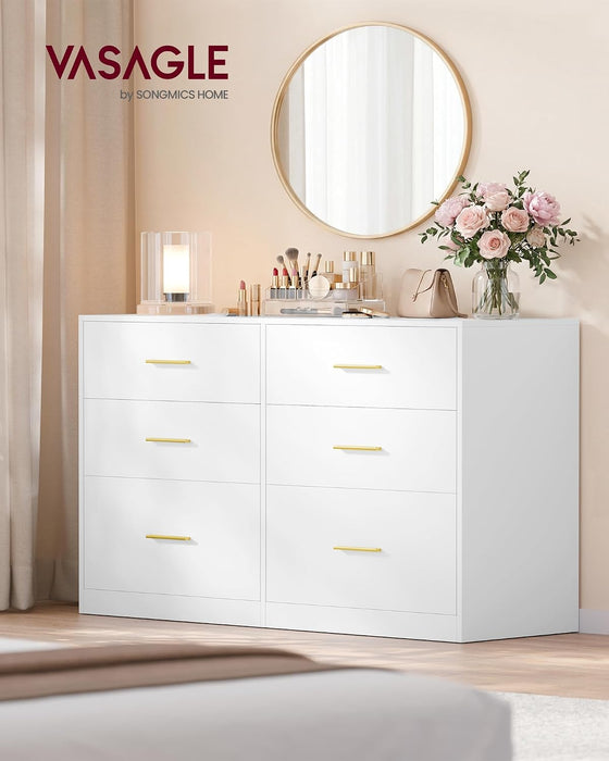 6-Drawer Dresser, Chest of Drawers, 46.9 X 15.8 X 30.7 Inches